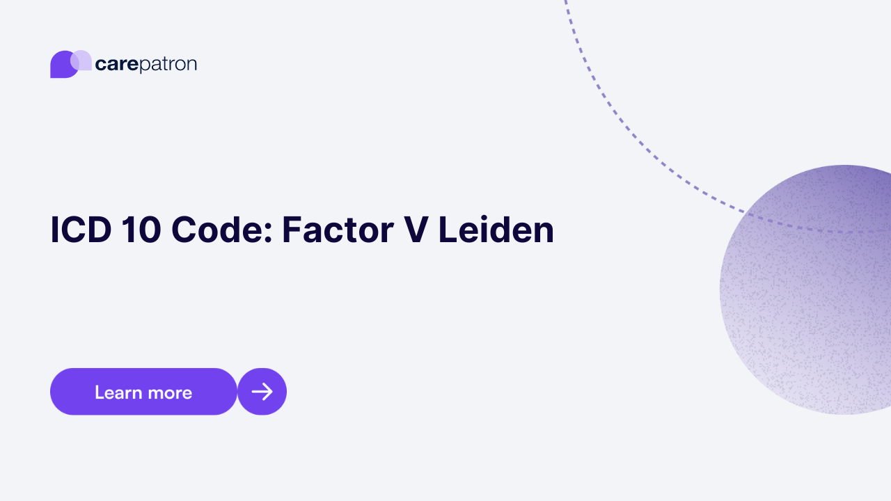 Factor V Leiden ICD10CM Codes 2023
